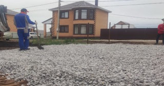 Подсыпка земельного участка в Новом Уренгое в октябре